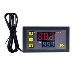 W3230 12V 24V AC110-220V 프로브 라인 20A 열/냉각 제어 장비가있는 디지털 온도 LED 디스플레이 조절기