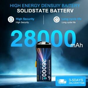 340Wh/kg 반고체 배터리 6S 28000mAh 22.2V 10C 리포 팩 (UAV DIY 쿼드콥터 드론 XT90용)