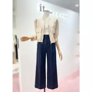 일부수량 잇미샤 라운드넥 집업 블루종 점퍼 ITP5YJP330 2792777