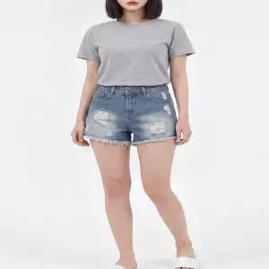 [하프클럽/]스크래치 헤짐 빈티지무드 데님 핫팬츠 청 숏팬츠