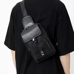 B279S 고급 천연소가죽 데일리 힙색 슬링백