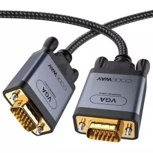 코드웨이 RGB VGA 15핀 그레이메탈 케이블 10m