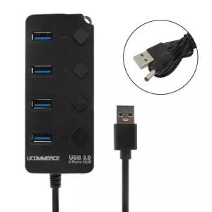유에스비3.0 유전원 4포트 확장 멀티HUB 컴퓨터 노트북 USB3.0허브