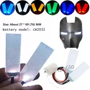 토니 스타크 헬멧 마스크용 DIY LED 플렉시블 라이트 키트 발광 눈 조명 개조된 할로윈 프레 액세서리