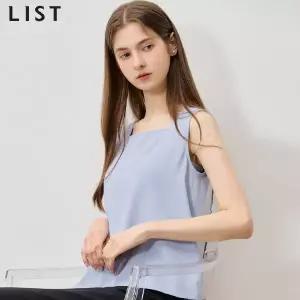 [리스트(LIST)] 메리 백 포인트 스퀘어넥 블라우스 (택가격: 118000원)