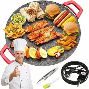 일반적인 16인치 무연 전기 코말 1500W 휴대용 실내 그릴 및 토르티야 보온을 위한 다기능 브러시 음식