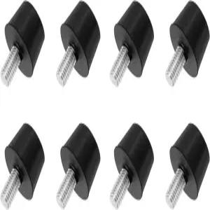 uxcell 8Pcs 고무 진동 솔레이터 충격 흡수 장치 장착 0.98 x 0.69 원뿔형 스터드 M8 15mm 나사산 공기