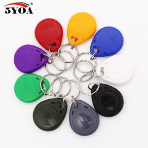 Porta Chave 카드 스티커 열쇠 고리  토큰 링 근접 복제  125khz RFID 태그  T5577 EM4305  10 개