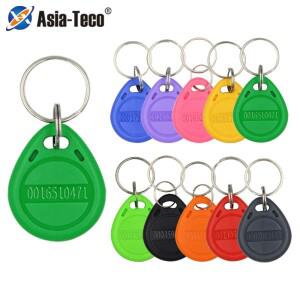 10 개/묶음 125khz RFID 근접 키 체인 TK4100 스티커 카드 태그 Keyfob 도어 엔트리  액세스 제어 토큰