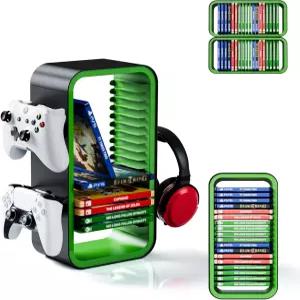타이달 유니버설 게임 스토리지 타워 프로 - 최대 컨트롤러 홀더로 4개의 게임패드 제공 PS5 Xbox X/S/One
