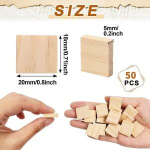 50pcs 2*1.8 cm 사각형 나무 칩 건물 모델 손으로 만든 재료 수공예품 낙서 액세서리