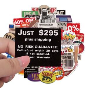 50Pcs 팝 스타일 빈티지 선물 DIY 스케이트 보드 수하물 냉장고 노트북 오토바이 방수 스티커