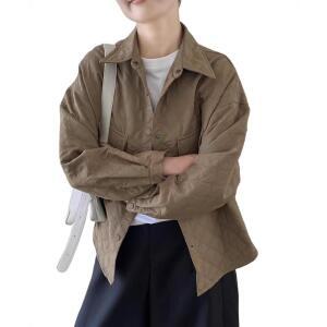 EAMT 여성 마름모 체크 코트 가을 싱글 재킷 레이어드 상의 YJ