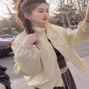 엘럽 여성 차이나 자수 쇼트 코트 봄슬림핏 야구점퍼 패션 뉴템