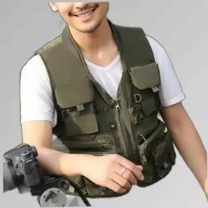 엑티브 멀티포켓 레저조끼(카키) (XXXL)낚시조끼