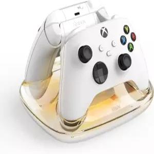 8bitdo Xbox 무선 컨트롤러용 듀얼 충전 도크 Series X S One 마그네틱 안전 가능한 스테이션 화이트