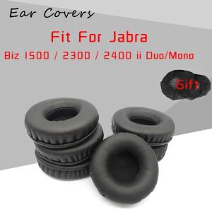 Jabra Biz 1500 / 2300 ii 듀오/모노 헤드폰 이어 패드 교체용 헤드셋 PU 가죽 스폰지 폼용
