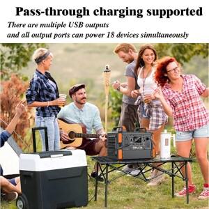 300w LiFeP04 리튬 배터리 발전기, 태양광 휴대용 110/220V AC 전원 소켓