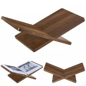 우드 북 스탠드 39.7x23.9x14.5cm 독서용 데스크톱 거치대 블랙월넛