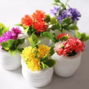 납골당조화 미니화분 5p 조화 납골당 미니 화분