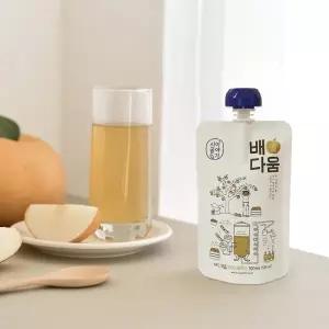 [롯데백화점]브로드아미(식품) [자연과순수] 시골이야기 배다움 국내산 햇배 배즙 100ml 10팩 선물박스