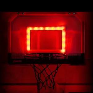 Franklin Sports 문 위 실내용 LED 농구 골대 - 스틸 림 미니 바구니 공과 펌프 포함 조명이 켜지는 백보드