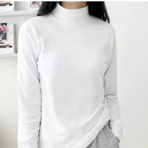 친절한탄씨 여성 하프넥 폴라 티셔츠 반목 터틀넥 이너 목티 반폴라 면 긴팔 티 겨울 이너 목폴라