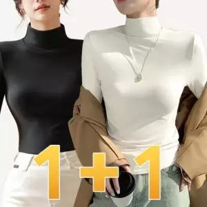 친절한탄씨 목티 폴라티 여성 이너 레이어드 스판 티셔츠 이너목폴라 여성폴라티 여자목티