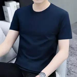 면티 니트 라운드넥 면티셔츠 티셔츠 남자 남자반팔티셔츠 니트티 HL]