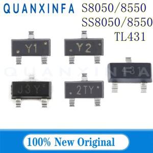 50-100PCS S8050 TL431 SOT23 Y1 J3Y 2TY Y2 SMD NPN/PNP 트랜지스터