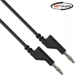 넷메이트 NMC-BB10B 바나나 플러그 잭 케이블 1m 블랙