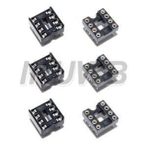 20개 2.54MM DIP IC 소켓 어댑터 솔더 타입 커넥터 원형 구멍 사각형 8핀