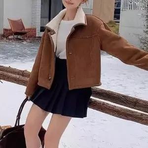 카라넥 여성아우터 데일리 루즈핏 여자아우터 크롭 코트 여성 LK-J044
