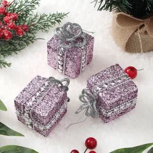 3p세트 분위기소품 홈파티 장식 Jdt 크리스마스 황금선물상자 오너먼트 성탄절 액세서리 트리 악세사리