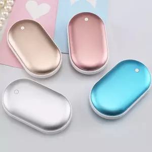 USB충전식 페블손난로 양면발열 5200mah 보조배터리겸용 양면발열 핸디워머 스키장 캠핑 사무실