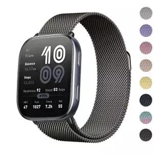 Amazfit Bip 6 5 스마트 시계 스트랩 용 루프 밴드 액세서리 자기 스테인레스 스틸 금속 손목 팔찌