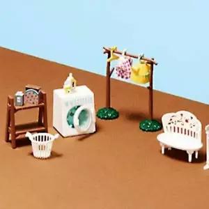 하코룸 빨래방 + 곰택1 미니어쳐 다이 장식 선물 조립