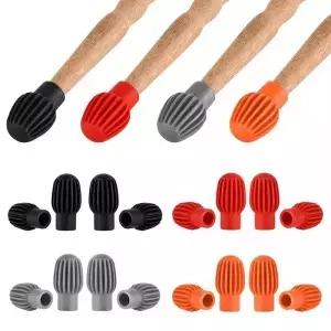 2PCS/4PCS 드럼 음소거 실리콘 슬리브 - 약화된 사운드 소음기 연습 팁 조용한 드럼스틱 헤드 고무