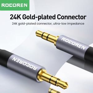 Rocoren 3.5mm 잭 오디오 케이블 남성-남성 Aux 전화 헤드폰 자동차 MP3 스피커 컴퓨터 코드 5M