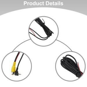 1PC 12V 후면보기 카메라 연결 케이블 RCA 2.5mm AV 변환기 자동차 역방향 주차 DVR