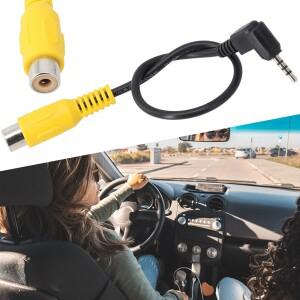 RCA 2.5mm AV 변환기 케이블 자동차 후면보기 역방향 주차 카메라 네비게이션 비디오 GPS