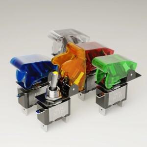 FILN 로커 스위치 자동차 보트 트럭 조명 LED 토글 안전 항공기 플립 업 커버 가드 12V20A ASW-07D