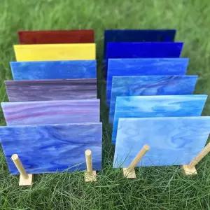 VARIART 스테인드글라스 시트 팩 DIY 공예 및 홈 데코용 4×6인치 대성당 모자이크 타일