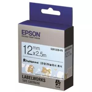 EPSON 라벨프린터리본 리락쿠마(SGR12CB)청색 흑문자 [BPL16758]