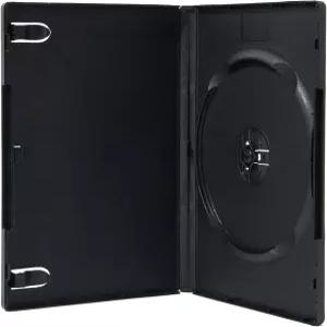 Maxtek 5팩 표준 14mm 블랙 시그날 CD DVD 블루레이 케이스 아웃터 클리어 슬리브 포함