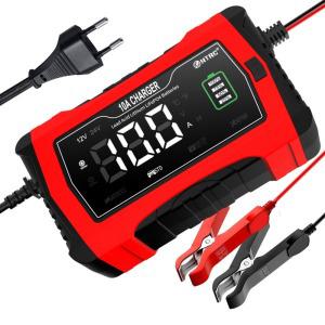 자동차 ATV 트럭 용 HTRC 12V-24V 10A 배터리 충전기 자동 전원 리튬 LiFePO4 AGM 젤 SLA 습식 건식 납산