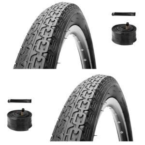 WHEELO 66cm 26인치 크루저 바이크 타이어 교체용 자전거 세트 26x2 2팩 통근 펑크 내부 어반 튜브 방지 125 비치