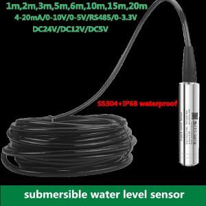 2M 5M 10M 액체 레벨 트랜스미터 RS485 정수압 변환기 4-20mA 0-10V 수위 센서