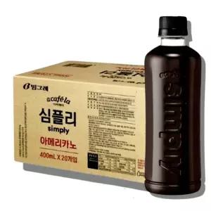 빙그레 아카페라 심플리 아메리카노 400ml 20개입