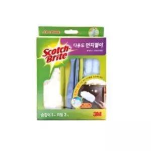 3M 스카치 브라이트 다용도 먼지털이 (핸들1개+리필2개 구성) 정품